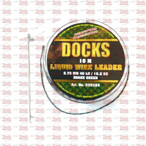 DOCKS LIQUID WIRE 40lb SNAKE GREEN DOCKS LIQUID WIRE 40lb SNAKE GREEN